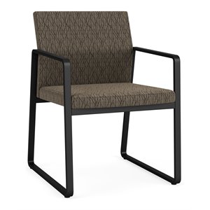 lesro gansett modern fabric guest chair in black/adler peppercorn
