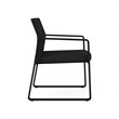 Gansett Reception Waiting Room Healthcare Guest Chair / Black Steel / Black
