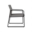 Gansett Reception Waiting Room Healthcare Guest Chair / Black Steel / Light Gray