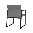 Gansett Reception Waiting Room Healthcare Guest Chair / Black Steel / Light Gray