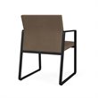 Gansett Reception Waiting Room Healthcare Guest Chair / Black Steel / Brown