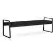 Gansett Reception Waiting Room Healthcare 3-Seat Bench / Black Steel / Black