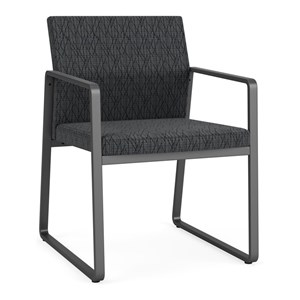 Gansett Reception Waiting Room Guest Chair / Charcoal Steel / Dark Gray