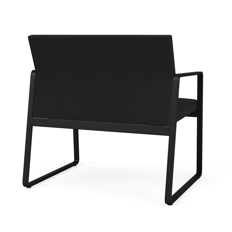 Gansett Reception Waiting Room Healthcare Bariatric Chair / Black Steel / Black