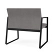 Gansett Reception Waiting Room Bariatric Chair / Black Steel / Light Gray