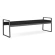 Gansett Reception Waiting Room Healthcare 3-Seat Bench / Charcoal Steel / Black