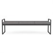 Gansett Reception Waiting Room 3-Seat Bench / Charcoal Steel / Light Gray