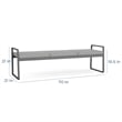 Gansett Reception Waiting Room 3-Seat Bench / Charcoal Steel / Light Gray