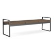 Gansett Reception Waiting Room Healthcare 3-Seat Bench / Charcoal Steel / Brown