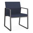 Gansett Reception Waiting Room Healthcare Guest Chair / Charcoal Steel / Blue