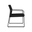 Gansett Reception Waiting Room Healthcare Guest Chair / Charcoal Steel / Black
