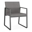 Gansett Reception Waiting Room Guest Chair / Charcoal Steel / Light Gray
