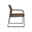 Gansett Reception Waiting Room Healthcare Guest Chair / Charcoal Steel / Brown