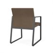 Gansett Reception Waiting Room Healthcare Guest Chair / Charcoal Steel / Brown