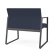 Gansett Reception Waiting Room Bariatric Chair / Charcoal Steel / Blue