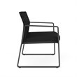 Gansett Reception Waiting Room Bariatric Chair / Charcoal Steel / Black
