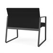 Gansett Reception Waiting Room Bariatric Chair / Charcoal Steel / Black