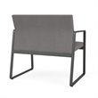 Gansett Reception Waiting Bariatric Chair / Charcoal Steel / Light Gray