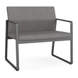 Gansett Reception Waiting Bariatric Chair / Charcoal Steel / Light Gray