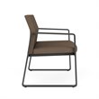 Gansett Reception Waiting Room Bariatric Chair / Charcoal Steel / Brown