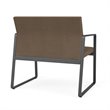 Gansett Reception Waiting Room Bariatric Chair / Charcoal Steel / Brown