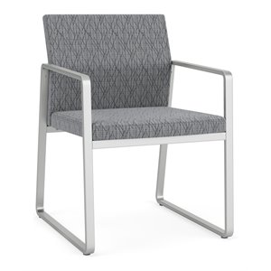 Gansett Reception Waiting Room Healthcare Guest Chair / Silver Steel / Gray