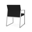 Gansett Reception Waiting Room Healthcare Guest Chair / Silver Steel / Black