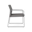 Gansett Reception Waiting Room Guest Chair / Silver Steel / Light Gray