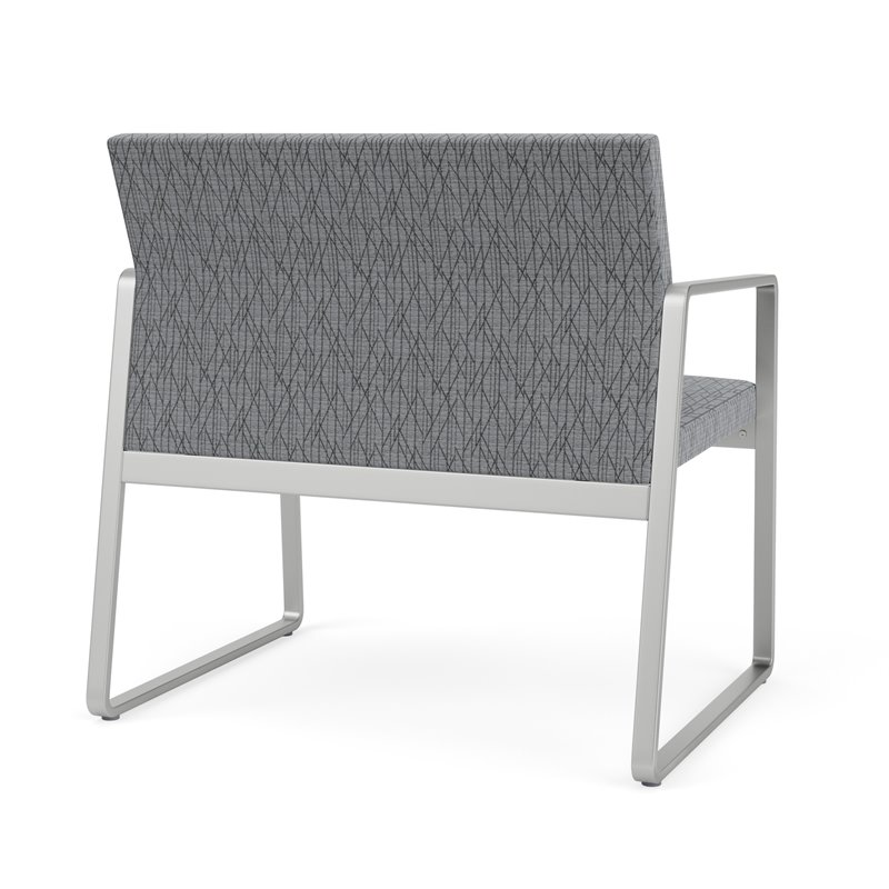 Gansett Reception Waiting Room Healthcare Bariatric Chair / Silver Steel / Gray