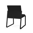Gansett Reception Waiting Room Armless Guest Chair / Black Steel / Black