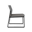 Gansett Reception Waiting Armless Guest Chair / Black Steel / Light Gray