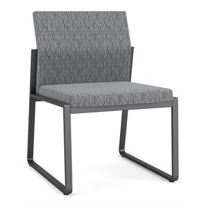 gansett armless guest chair in charcoal frame finish