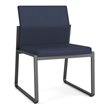 Gansett Reception Waiting Room Armless Guest Chair / Charcoal Steel / Blue