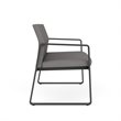 Gansett Reception Waiting Room Healthcare Loveseat / Charcoal Steel / Light Gray