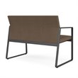 Gansett Reception Waiting Room Healthcare Loveseat / Charcoal Steel / Brown
