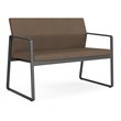 Gansett Reception Waiting Room Healthcare Loveseat / Charcoal Steel / Brown