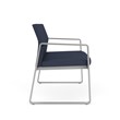 Gansett Reception Waiting Room Healthcare Loveseat / Silver Steel / Blue
