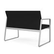 Gansett Reception Waiting Room Healthcare Loveseat / Silver Steel / Black