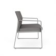 Gansett Reception Waiting Room Healthcare Loveseat / Silver Steel / Light Gray