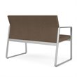 Gansett Reception Waiting Room Healthcare Loveseat / Silver Steel / Brown