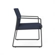 Gansett Reception Waiting Oversize Guest Chair / Charcoal Steel / Blue