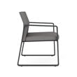 Gansett Reception Waiting Oversize Guest Chair / Charcoal Steel / Light Gray