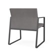 Gansett Reception Waiting Oversize Guest Chair / Charcoal Steel / Light Gray