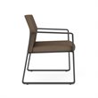 Gansett Reception Waiting Oversize Guest Chair / Charcoal Steel / Brown