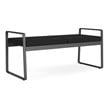 Gansett Reception Waiting Room Healthcare 2-Seat Bench / Charcoal Steel / Black