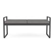 Gansett Reception Waiting Room 2-Seat Bench / Charcoal Steel / Light Gray