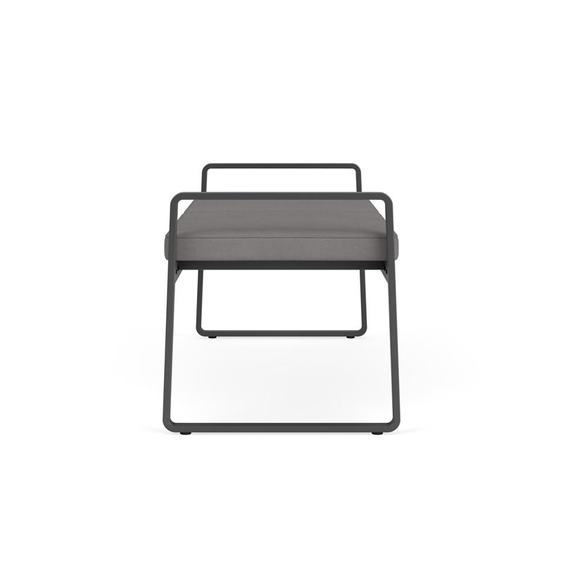 Gansett Reception Waiting Room 2-Seat Bench / Charcoal Steel / Light Gray
