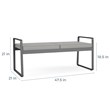 Gansett Reception Waiting Room 2-Seat Bench / Charcoal Steel / Light Gray