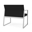 Gansett Reception Waiting Room Healthcare Bariatric Chair / Silver Steel / Black