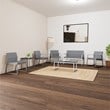 Gansett Reception Waiting Room Bariatric Chair / Silver Steel / Light Gray